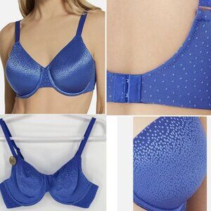 Wacoal Bra 34C 855303 Back Appeal Seamless Full Coverage 34C Clematis Blue NEW